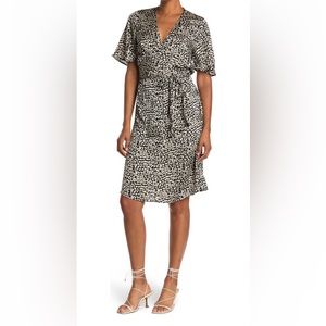 Leopard satin dress